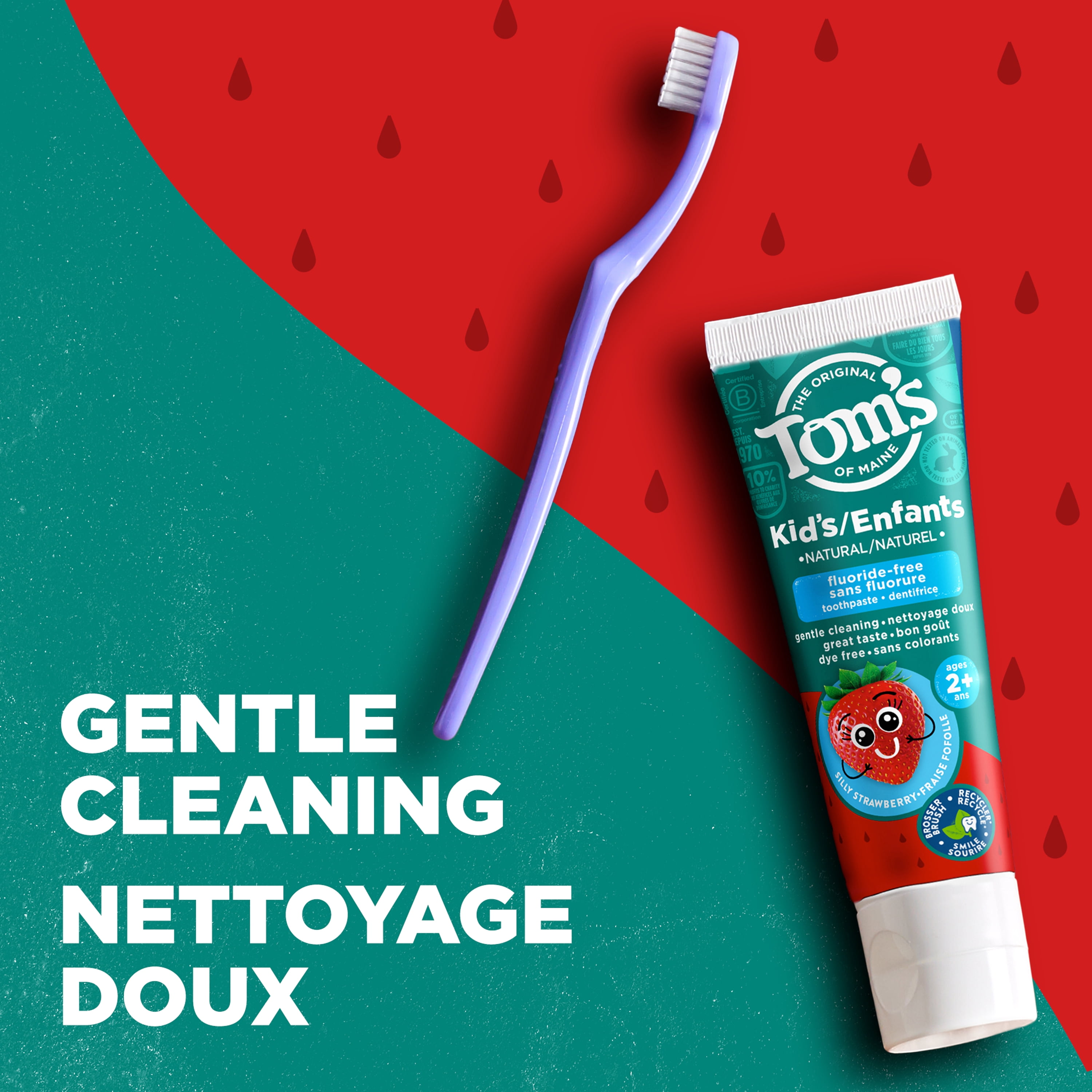 Tom’s of Maine Silly Strawberry Fluoride Free Kids Toothpaste, 90mL