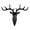 Black, variant on Rupoun Creative Deer Head Self Adhesive Wall Hook Hanger, Key Bag Holder Organizer, Home Decor, Black, 7.28 inches / 18.5 cm