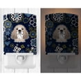 thumbnail image 2 of Caroline's Treasures BB5067CNL Blue Flowers Cocker Spaniel Ceramic Night Light, 6x4x3", multicolor, 2 of 2