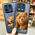 thumbnail image 2 of Funda mate para Xiaomi 13 12 12S 12T 11 11T 10 10T 10S 9 8 5X PRO LITE 5G Funda Coque Capa Shell travieso t-oso de peluche pareja, 2 of 5