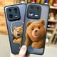 thumbnail image 2 of Funda mate para Xiaomi 13 12 12S 12T 11 11T 10 10T 10S 9 8 5X PRO LITE 5G Funda Coque Capa Shell travieso t-oso de peluche pareja, 2 of 5
