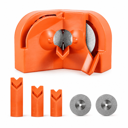 ABPETE Multipurpose Drill Bit Sharpener Tool with 2 Grinding Wheels | Portable Drill Bits Grinding Sharpener Electric Drills with 2 Wheels All Bits(5/64 - 5/8 ) for HSS Metal Masonry&Carbide