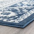 thumbnail image 5 of Madison Traditional 5' x 7' Navy and Cream Polypropylene Indoor Area Rug, 5 of 9