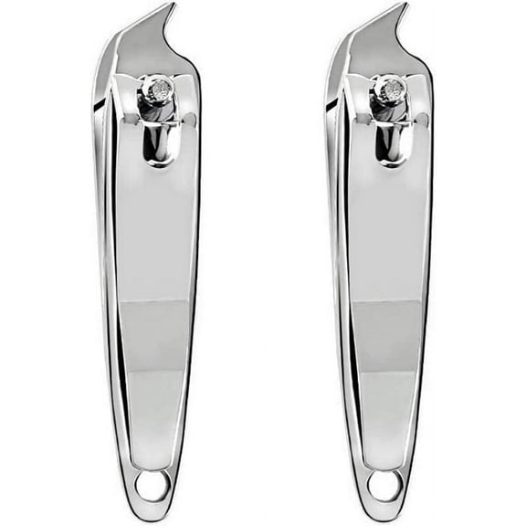 2 PCS Metal Slanted Edge Nail Cutting Clippers Pedicure Manicure Tool Slanted Tip Cuticle Nail Clipper Cutter Nail Clipper Cutter Pedicure Manicure Tool