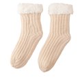 thumbnail image 3 of Voska Women's Warm Fleece Lined Floor Socks Sherpa Thick Snow Socks Cozy Sleeping Socks Home Winter Gift for Women Girls Beige One Size, 3 of 5