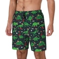 thumbnail image 1 of Fotbe Dino Christmas Party Traje de Baño para Hombre – Shorts de Natación de Secado Rápido con Forro y Bolsillos-Medium, 1 of 6
