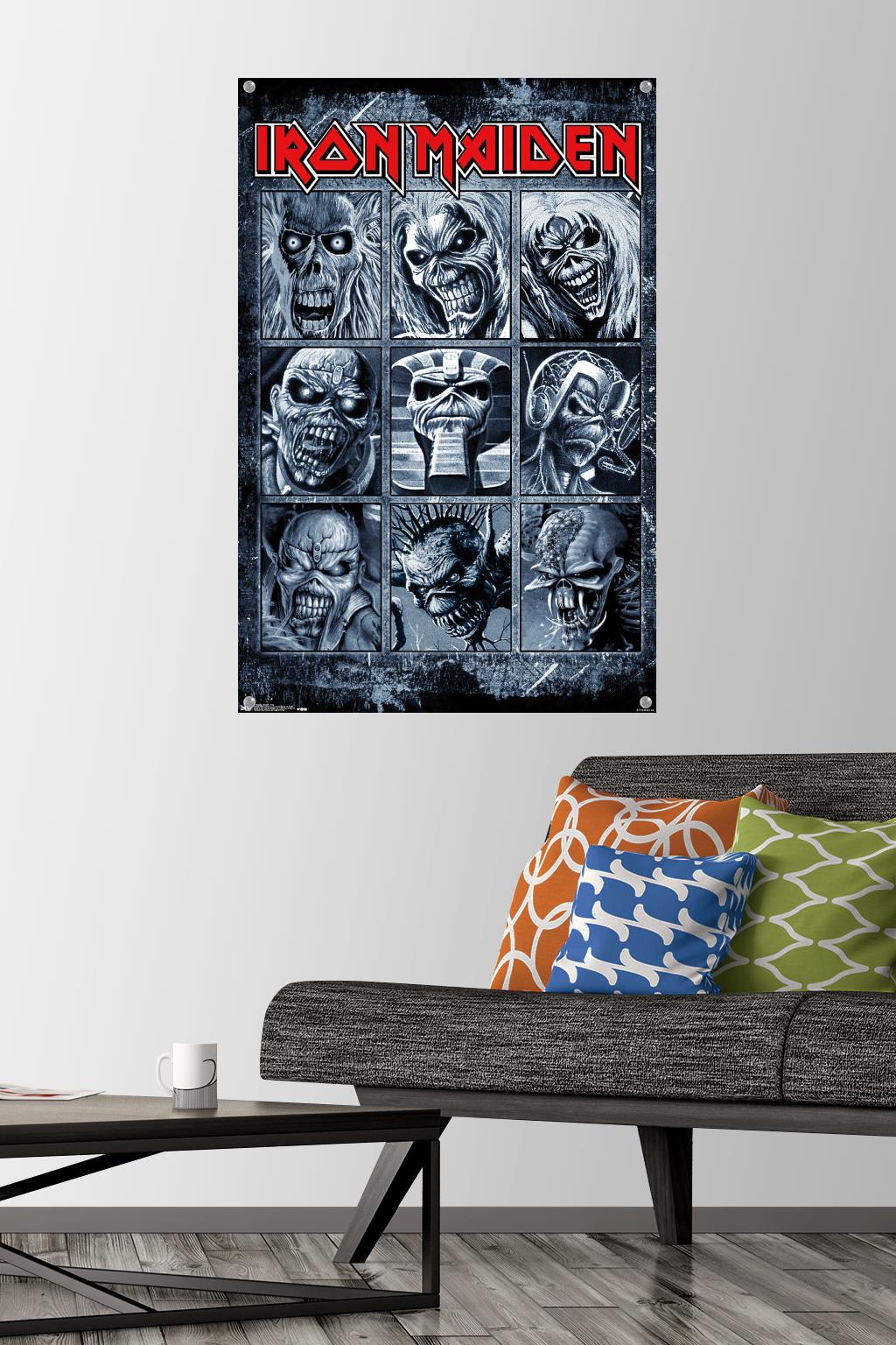 Iron Maiden - Grid Wall Poster with Push Pins, 22.375" x 34"