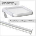 thumbnail image 4 of Uxcell Toilet Paper Tissue Holder with Phone Shelf Aluminum Alloy Matte Silver, 4 of 6