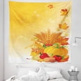 thumbnail image 1 of Harvest Tapestry, Vivid Group of Vegetables Plump Pumpkins Wheat Fall Leaves, Fabric Wall Hanging Decor for Bedroom Living Room Dorm, 5 Sizes, Earth Yellow Green Red, by Ambesonne, 1 of 1