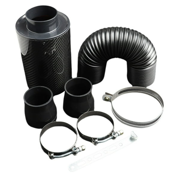 Car Universal Intake Air Box Kit Air Filter Kit Air Intake Modified Kit High Flow Carbon Fiber Car Modified Accessories