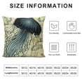 thumbnail image 6 of COMIO  Ocean Theme Stamp Style Throw Pillow Covers Jellyfish Starfish Pattern Summer Outdoor Beach House Decorative Cushion Cover Coastal Pillowcases 2 Pack, 6 of 6
