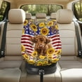 thumbnail image 7 of KUIFORTI Car Seat Sun Shade Cover, Highland Cow Sunflowers USA Flag Car Seat Cover Toddler Car Seat Accessories Keeps Baby's Carseat at Cooler Temperature, Blocks Out Heat & Sun UV Covers, 7 of 7
