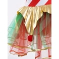 thumbnail image 5 of Yartina Kids Girls Striped Sequins Ballet Tutu Dance Dress Sleeveless Christmas Candy Cane Costume Red 14, 5 of 7