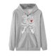 thumbnail image 4 of Chaqueta con capucha Punk suelta con cremallera y estampado de Halloween para mujer, abrigo, sudaderas con capucha, abrigo Pompotops qwe15360, 4 of 8