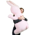 thumbnail image 2 of American Made Giant Stuffed Bunny Pink Soft 42 Inch Big Plush Rabbit, 2 of 11