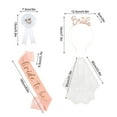 thumbnail image 3 of Bachelorette Party 4-Piece Set for Bride - Bridal Headband Shoulder Straps Sash Badge - Luxury Wedding Accessories Bachelorette Essentials Last Night Out, 3 of 6