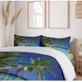 thumbnail image 6 of Ambesonne Tropical Duvet Cover Sets, Exotic Maldives Beach, 2-King, Fern Green Turquoise, 6 of 7