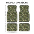 thumbnail image 3 of Uemuo Car Floor Mats - Green Skulls Pattern Carpet Floor Mats for Cars, Auto Accessories Front & Rear Car Floor Foot Mat Sets of 4 Pieces, 3 of 6