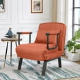 thumbnail image 3 of Hawsaiy Convertible Sleeper Leisure Recliner, Adjustable Lounge Chair, Arm Chair, and Sofa Bed,Reddish Orange, 3 of 10