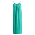 thumbnail image 6 of BOOMNY Women's Backless Cami Dress Spaghetti Strap Cami Lounge House Dresses Flowy Beach Summer Maxi Sundress, 6 of 7