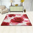 thumbnail image 3 of Area Rugs 36"x24" Indoor Non-Slip Wear Resistant Floor Mats Soft Large Carpets for Living Room Bedroom Home Decor Washable Rug Digital Art Red Roses Pattern, 3 of 7