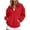 Red, variant on Tqcoqu Women's Buttoned Henley Collar Sweatshirt with Kangaroo Pocket,Long Sleeve Casual Spring Fall Tops,Army Green Women's S-XXL