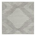 thumbnail image 3 of Unique Loom Kai Collection Area Rug - Warrior (5' 3" Square Gray and Ivory), 3 of 7