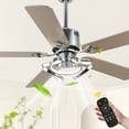 thumbnail image 5 of Bella Depot 52" Modern Silver Ceiling Fan 6-Speed Reversible with Light and Remote Control, 5 of 12