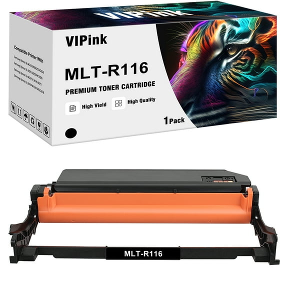 VIPink Compatible Drum Unit Replacement for Samsung MLT-R116 High Yield (Black, 1-Pack)
