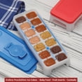 thumbnail image 2 of Silicone Ice Cube Trays for Freezer – Freeze Pop Holders Set of 2 – Easy Release Ice Cube Tray with Lid – Spill Proof Non-BPA Ice Cube Mold – No Odor, Dishwasher Safe and Durable, 2 of 6