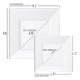 thumbnail image 3 of Smarty 9.5" White Square Disposable Plastic Dinner Plates 120ct, 3 of 8