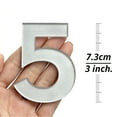 thumbnail image 3 of HASWARE 3 inch (7.5 cm) Self Adhesive House Number Apartment Door Numbers Mailbox Stickers, Acrylic(#3, Silver), 3 of 5