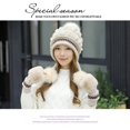 thumbnail image 2 of Janrevotw Women'S Sledding Hat Gloves Set Snowman Hat Ball Cap Warm Winter Hat Women'S Knitted Wool Wrap Around Baseball Cap Head Warmer, 2 of 3