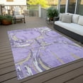 thumbnail image 6 of Addison Rugs Chantille Indoor/Outdoor Transitional Geometric Lavender Washable Rectangle Rug, 5' x 7'6", 6 of 6