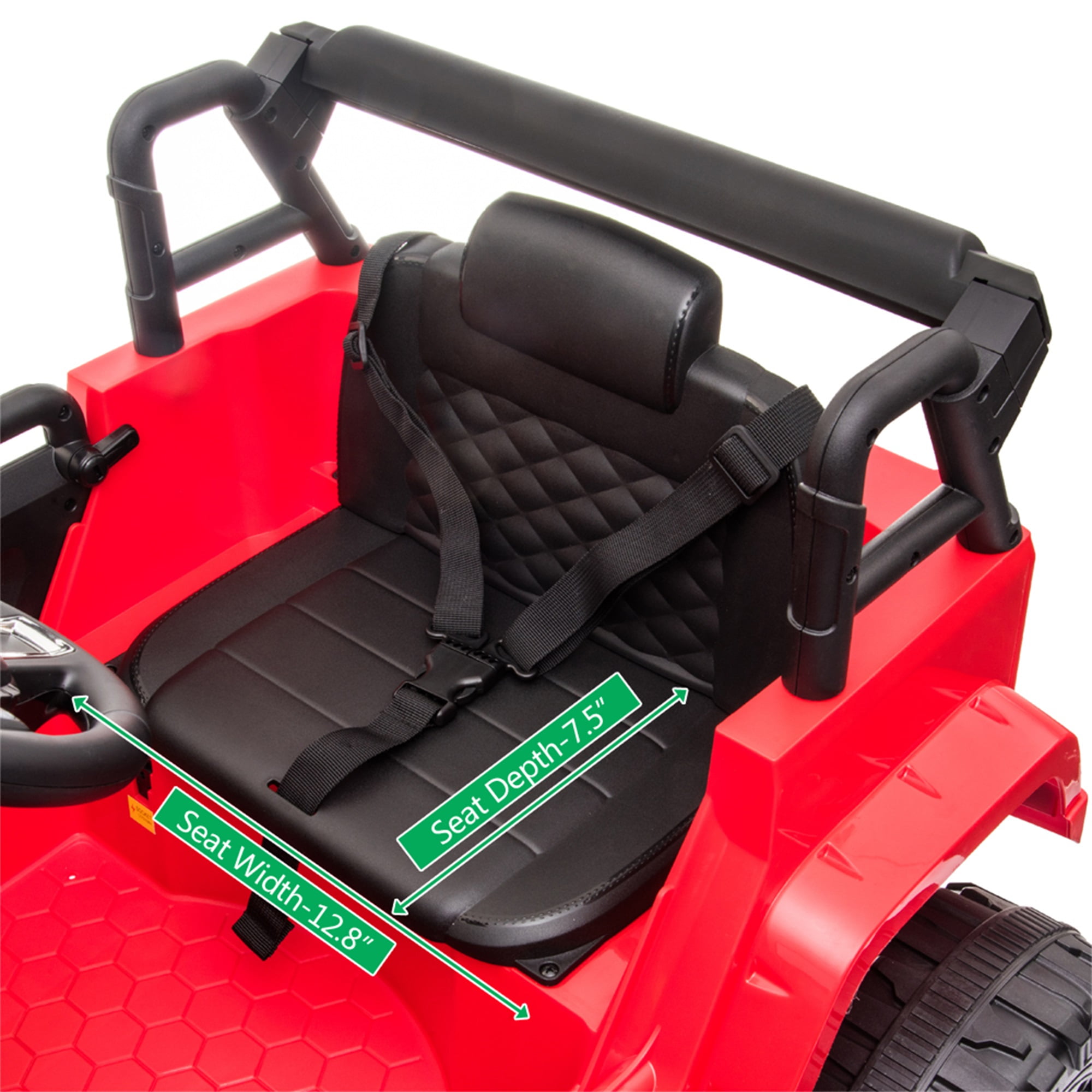 CIPACHO 12V Powered Dual Drive Ride On Car, Electric Kids Car with 2.4G Remote Control, MP3 Player, Radio, USB Port, Red