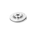 thumbnail image 1 of Power Stop Brake Rotor AR85159XL Evolution Series; Drilled And Slotted; One Piece Design With Hat; Wheel Bolt Pattern 5x 114.3 Millimeter; Front; Silver Zinc Plated Cast Iron; Single, 1 of 4