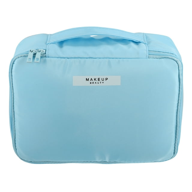 Neceser de Maquillaje Unique Bargains Grande Azul 23x16.8x8cm