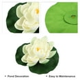thumbnail image 4 of Unique Bargains 1 Pcs Garden Ponds Pool Decoration Artificial Lotus Flower White, 4 of 7