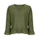 thumbnail image 5 of Vestidos Casuales Para Mujer, Blusas De Mujer De Moda Camiseta/camiseta de manga larga con cuello en V y mangas de encaje de lino sintético para mujer, primavera e invierno, 5 of 6