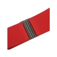thumbnail image 2 of INSPIRE CHIC Women's Metal Interlock Buckle Stretchy Belts, Fashion Vintage Elastic Waistband for Dresses Coats 25.6x3.0" Red, 2 of 7