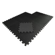 CAP Barbell Equipment Mat 12-Piece Puzzle Mat (12 X 12 X 1/2-In.) Black