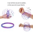thumbnail image 2 of PENGXIANG Creative Stainless Steel 3D Fluid Rotation Bracelet Colorful Flow Ring, 2 of 6