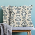 thumbnail image 2 of Vintage Floral Pillow Covers 18 x 18 Inch Set of 2 Retro Boho Brown Flower Decor Throw Pillows Rustic Indoor Outdoor Farmhouse Linen Decorative Pillowcases for Couch Bed Sofa, 2 of 6