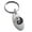 Silver, variant on Stainless Steel Bonsai Tree Yin Yang Engraved Small Oval Charm Keychain Keyring