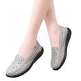 thumbnail image 3 of Wyzesi Espadrilles Rouges pour Femmes Taille Confort Marche Mocassin Plat en Cuir Chaussures Plates Confortables Chaussures de Conduite Extérieures Espadrilles Femmes Mode Tendance Espadrilles Blanches Femmes, 3 of 6