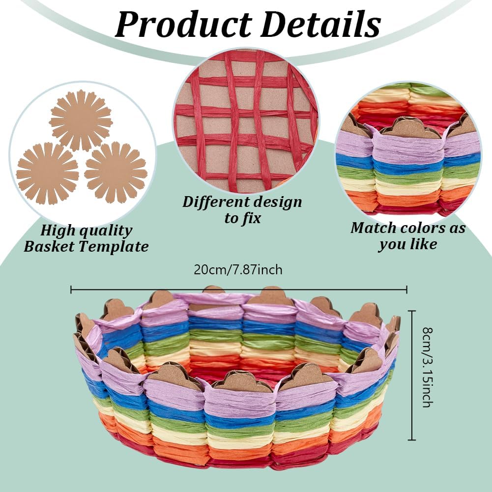 9set Woven Basket Kit Woven Basket Material Kit Creative Weaving Personalized Storage Woven Basket Easter Basket Activities for Easter Eggs