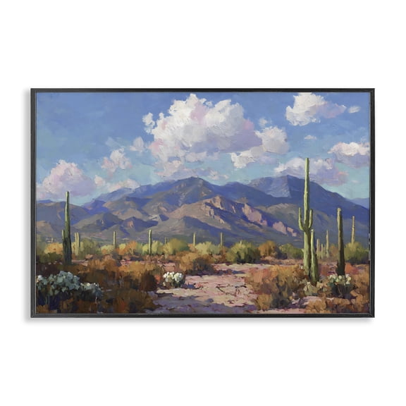 Stupell Industries Rustic Lodge Desert Mountains at Sunset Glow Black Framed Giclee Art, 18 x 12, by Gina Kelly