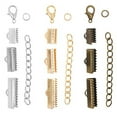 thumbnail image 5 of Ribbon Crimps for Jewelry Making, Ribbon Clamps, Fold Over Cord Ends, Jewelry Finding Kit for Bracelets, Bookmarks; 4 Colors 10 16 20mm, 5 of 6