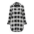 thumbnail image 4 of Jacket for Women Baeitkot Relaxed Fit Plaid Shacket Button Down Lapel Tops Lightweight Casual Outwear with Pockets, 4 of 7