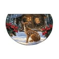 thumbnail image 2 of Half Round Doormat Deer/Santa/Snowman Christmas Semi Circle Rug Non Slip Indoor Outdoor Entrance Washable Front Floor Mat for Kitchen Bathroom Patio Fireplace Holiday Decor, 2 of 6